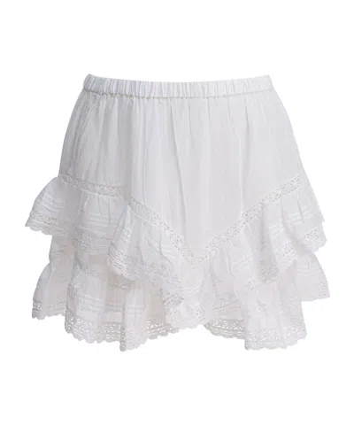 Isabel Marant Étoile White Ruffle Shorts
