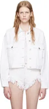 Isabel Marant Étoile White Tadia Denim Jacket In White