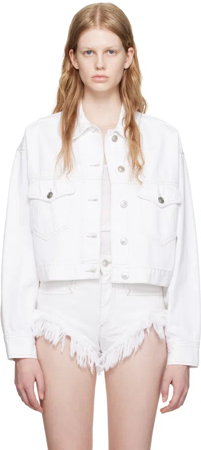 Isabel Marant Étoile White Tadia Denim Jacket