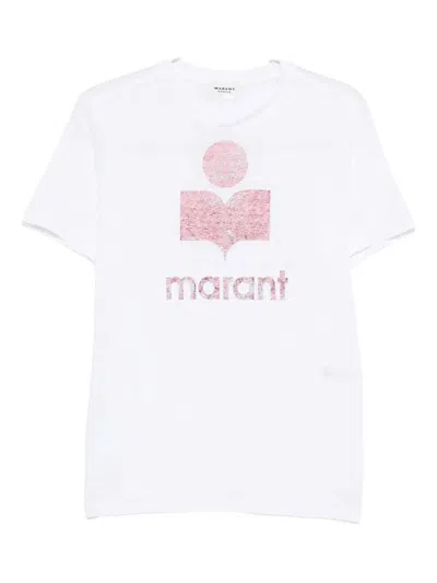 ISABEL MARANT ÉTOILE WHITE ZEWEL LINEN T-SHIRT