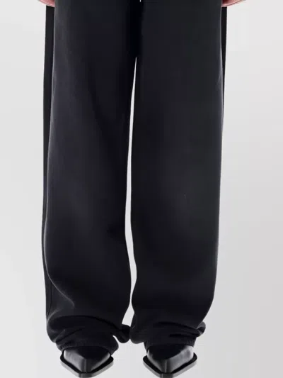 Isabel Marant Étoile Wide Leg Denim Trousers Rivets In Black