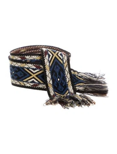 Pre-owned Isabel Marant Étoile Wide Tweed Waist Belt In Neutral
