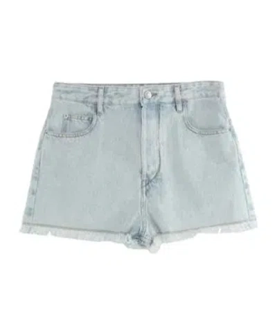Isabel Marant Étoile Wide-leg Shorts With Frayed Raw Hem In Blue