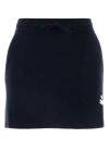 Isabel Marant Étoile Isabel Marant Etoile Women Midnight Blue Stretch Cotton Blend Amaline Mini Skirt In Blue