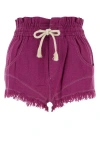 ISABEL MARANT ÉTOILE ISABEL MARANT ETOILE WOMAN TYRIAN PURPLE SILK TALAPIZ SHORTS