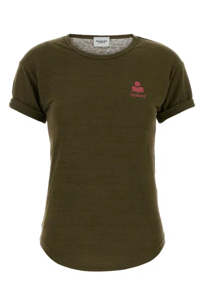 Isabel Marant Étoile Isabel Marant Etoile Women Army Green Linen Koldia T-shirt