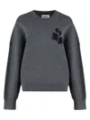 Isabel Marant Étoile Isabel Marant Etoile Atlee Long Sleeve Crew-neck Sweater In Grey