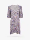 Isabel Marant Étoile Organic Cotton Floral Dress With Puff Sleeves In Multi