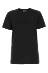 Isabel Marant Étoile Black Crewneck T-shirt With Logo Embroidery In Cotton Woman Isabel Marant Etoile In Black
