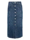 Isabel Marant Étoile Marant Etoile Vandy Denim Cotton Skirt In Beige