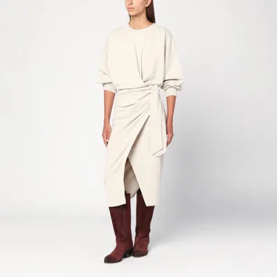 Isabel Marant Étoile Women's Écru Sandrina Dress With Waist Knot In Neutral