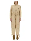 Isabel Marant Étoile Idany Drawstringed Detailed Jumpsuit In Powder