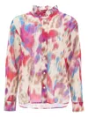 Isabel Marant Étoile Gamble Shirt With Shaded Motif In Multicolor