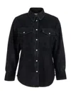 Isabel Marant Étoile Isabel Marant Etoile Women 'karima' Black Shirt With Classic Collar And Two Front Patch Pockets In  In Black