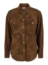 Isabel Marant Étoile Isabel Marant Etoile Karima Faux Leather Shirt In Brown