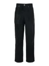 Isabel Marant Étoile Relaxed-fit High Waist Pants With Textured Surface In Black