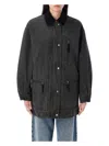 Isabel Marant Étoile Kimelia Coated Cotton Jacket In Faded Black
