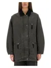 Isabel Marant Étoile Kimelia Coated Cotton Jacket In Black