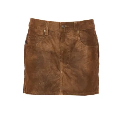 Isabel Marant Étoile Isabel Marant Etoile Women Kimmy Mini Skirt In Brown