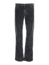 Isabel Marant Étoile Black Trousers With Belt Loops And Back Logo Patch In Corduroy Woman In Black