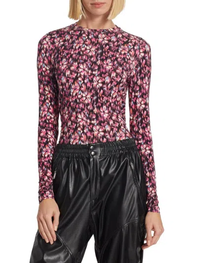 Isabel Marant Étoile Women's Leonio Open-back Top In Midnight Pink