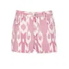 Isabel Marant Étoile Isabel Marant Etoile Women Printed Denim Lesia Shorts In Pink