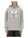 Isabel Marant Étoile Hooded Sweatshirt With Drawstring And Kangaroo Pocket In Gray