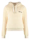 Isabel Marant Étoile Maeva Logo-embroidered Fleece Hoodie In Ecru