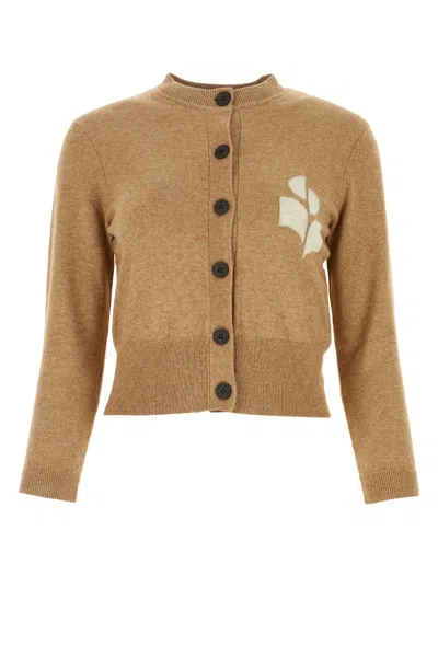 Isabel Marant Étoile Isabel Marant Etoile Women Melangã¨ Biscuit Cotton Blend Newton Cardigan In Brown