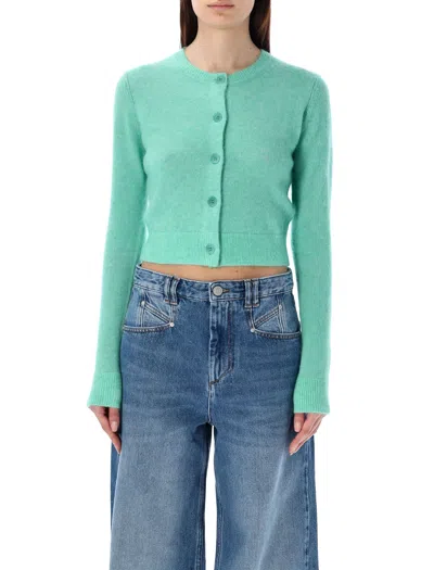 Isabel Marant Étoile Women's Mint Green Alpaga Blend Knit Cardigan For Ss24 In Mint_green