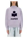 Isabel Marant Étoile Marant Etoile Women Moby Logo Cotton Sweatshirt In Purple