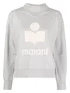Isabel Marant Étoile Moby Logo Cotton Blend Sweatshirt In Verde