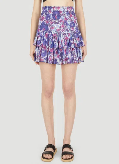 Isabel Marant Étoile Women Naomi Ruffle Mini Skirt In Purple