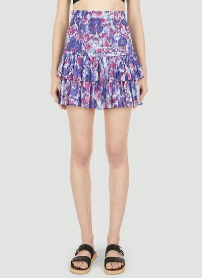 Isabel Marant Étoile Women Naomi Ruffle Mini Skirt In Purple