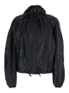 Isabel Marant Étoile Isabel Marant Etoile Women 'neela' Black Jacket With Drawstring Collar And Side Pockets In Eco Leath In Black