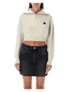 Isabel Marant Étoile Isabel Marant Etoile Oxane Zip Cropped Cardigan In Light Grey