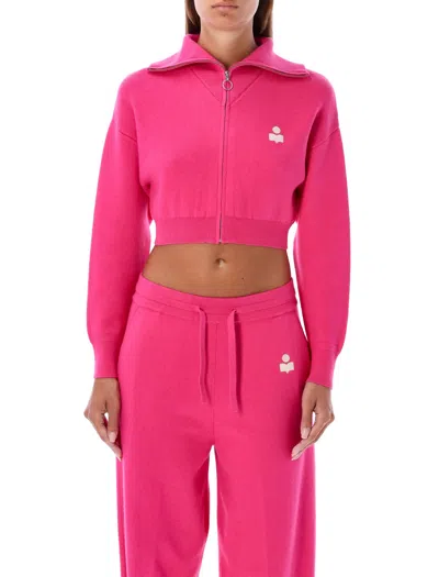 ISABEL MARANT ÉTOILE WOMEN'S OXANE ZIP CROPPED CARDIGAN