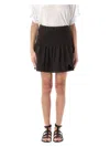 Isabel Marant Étoile Isabel Marant Etoile Charcoal Cotton Pacifica Mini Skirt In Black