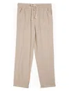 Isabel Marant Étoile Black Silk Trousers With Drawstring In Beige
