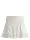 Isabel Marant Étoile Isabel Marant Etoile Violana Linen And Cotton Blend Miniskirt In White