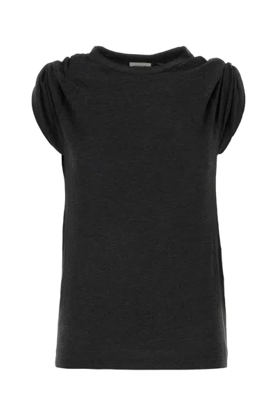 Isabel Marant Étoile Isabel Marant Etoile Women Slate Cotton Blend Zelna Tank Top In Black