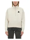 Isabel Marant Étoile Ross Zip Sweatshirt In Beige