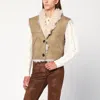 Isabel Marant Étoile Taupe Vest With Shearling-effect Lining Women In Multi