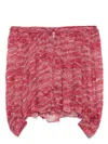 Isabel Marant Étoile Vutti Red Flared Blouse With Print In Red