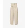Isabel Marant Étoile Womens Beige Nadine Wide-leg Cotton And Linen-blend Trousers In Neutral