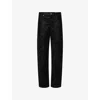 Isabel Marant Étoile Womens Black Kelvina Wide-leg Faux-leather Trousers In Black