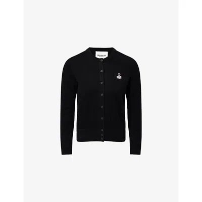 Isabel Marant Étoile Womens Isabel Marant Etoile Mona Round-neck Knitted Cardigan In Black