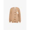 Isabel Marant Étoile Womens Camel Norton Intarsia Knitted Cardigan In Brown