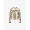 Isabel Marant Étoile Womens Ecru Izaria Fringed Knitted Jacket In Sand