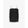 Isabel Marant Étoile Womens Black Gaelia Lace-trim Cotton Camisole Top